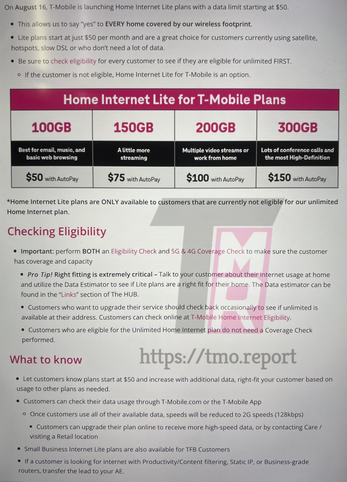 T Mobile To Introduce Home Internet Lite With Limited Data Buckets