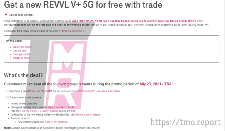 REVVL V+ 5G Will Be Free With Any Trade-In Starting July 23rd – The T