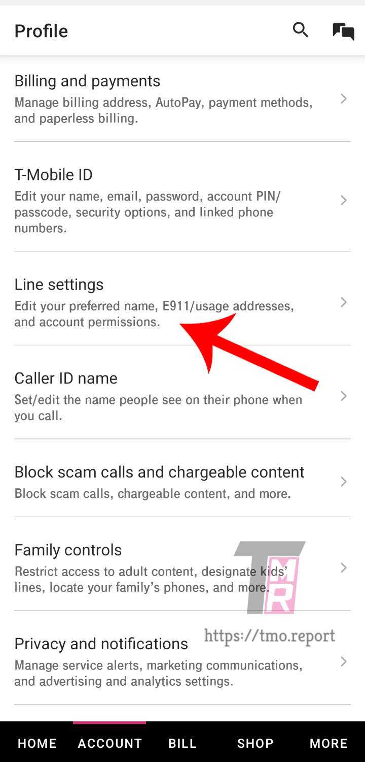 steps to get transfer pin from t mobile app